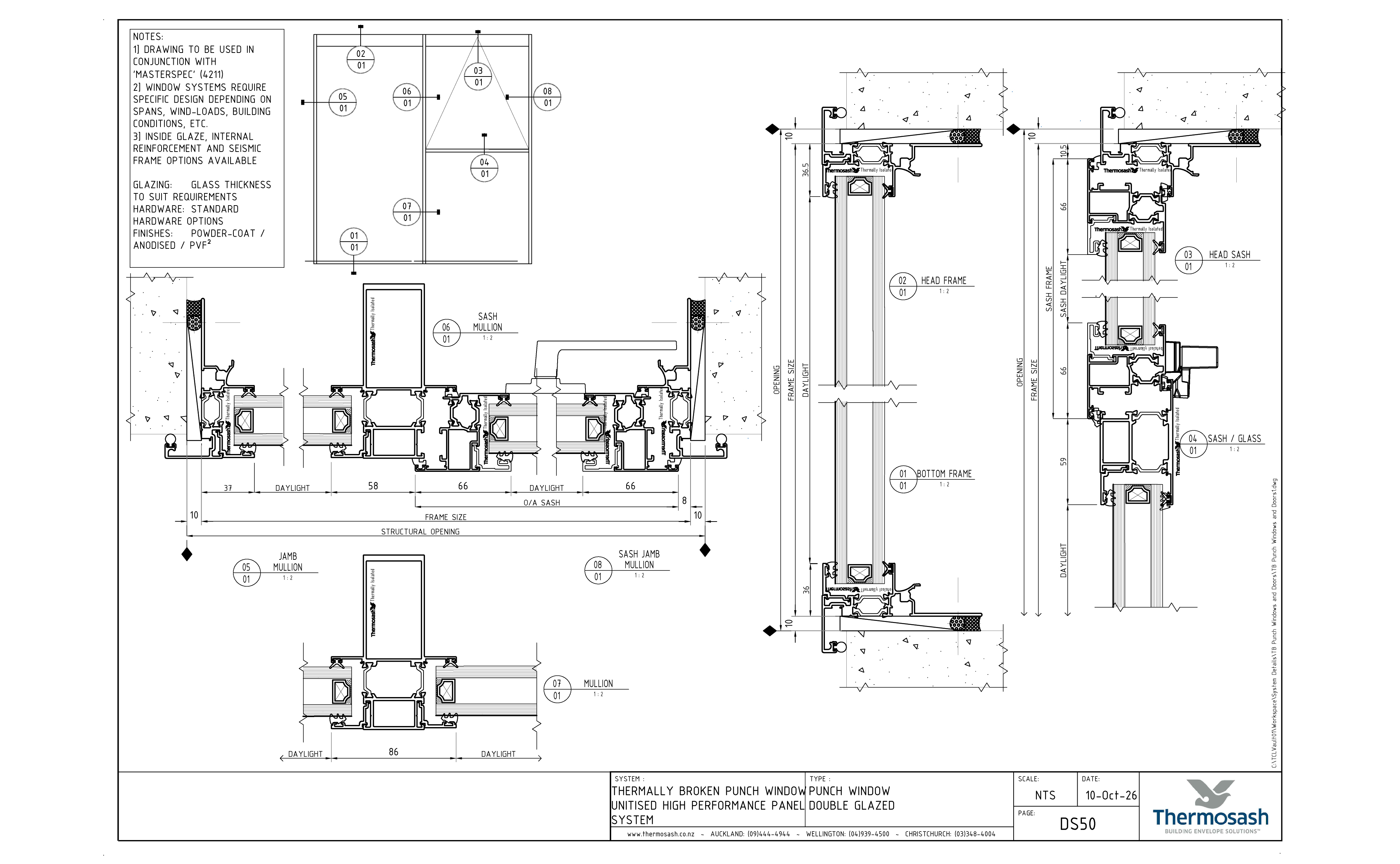 CAD Download - DS-50TB DG - Thermally Broken Suite
