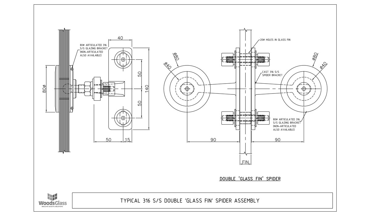 CAD Download - Two Arm Fin Spider Assembly