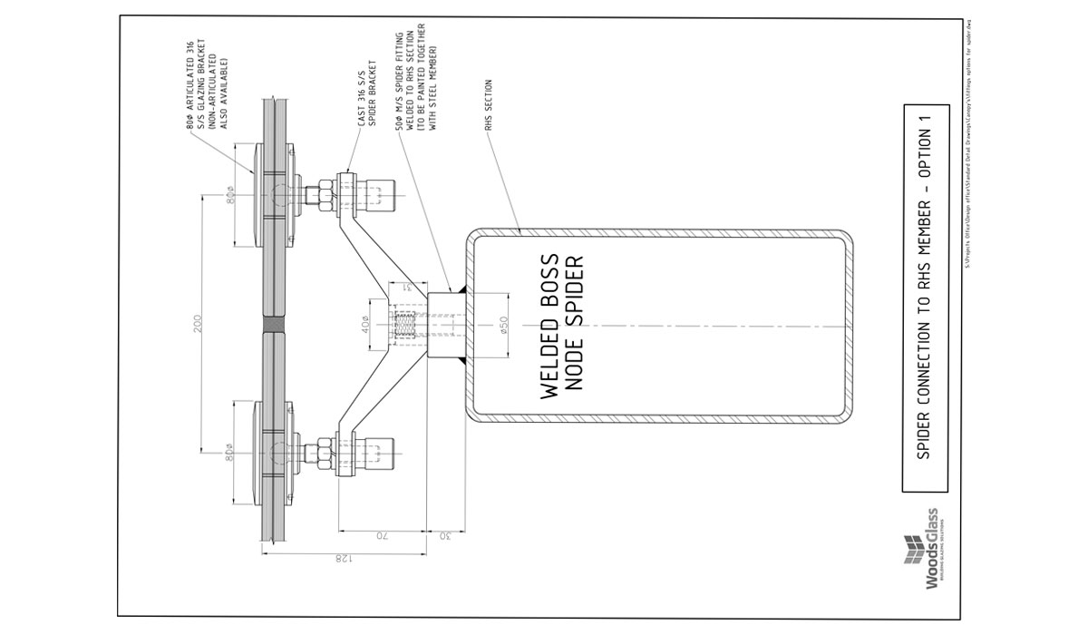 CAD Download - Welded Boss Node Spider