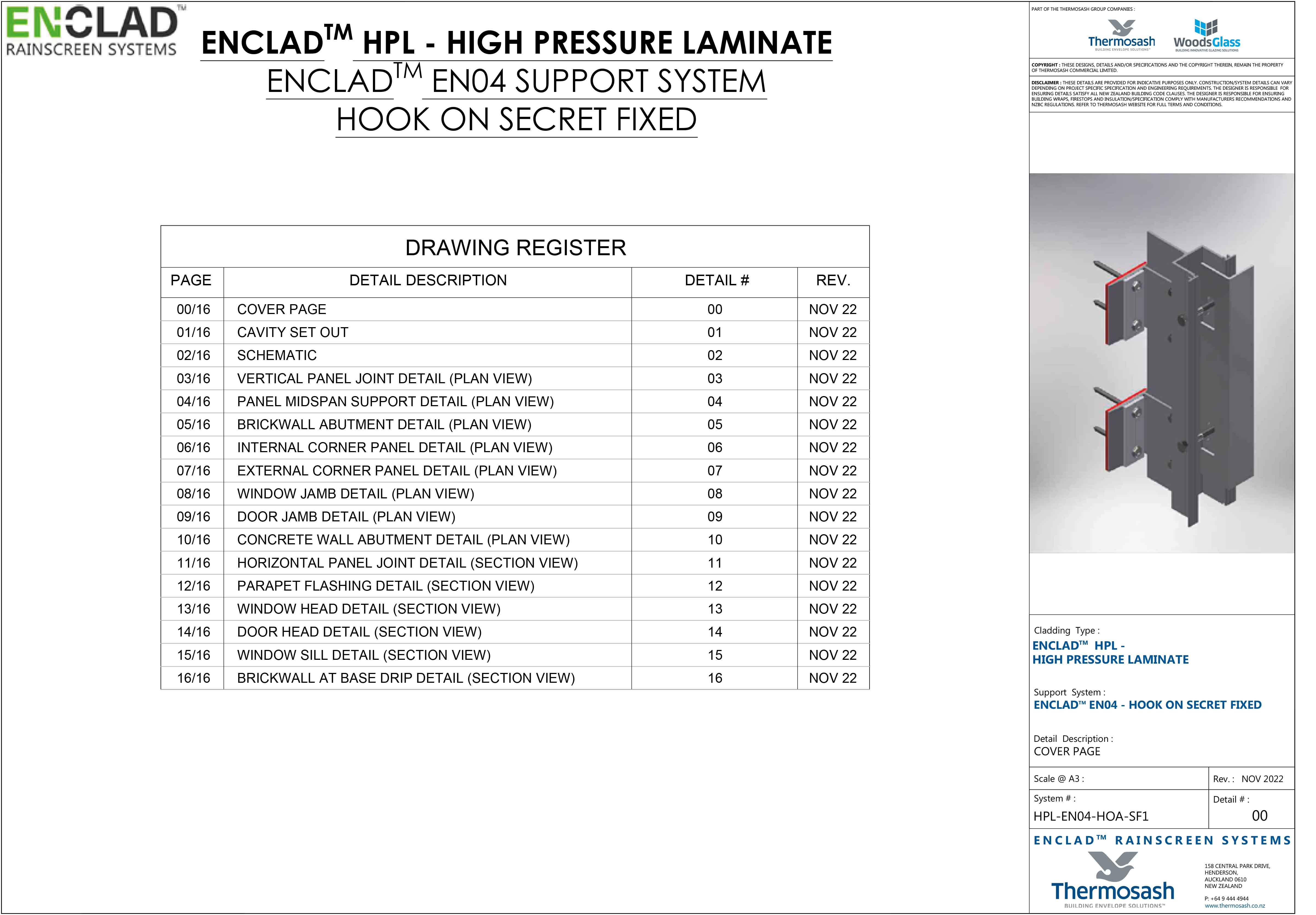 CAD Download - High Pressure Laminate Support - EN04