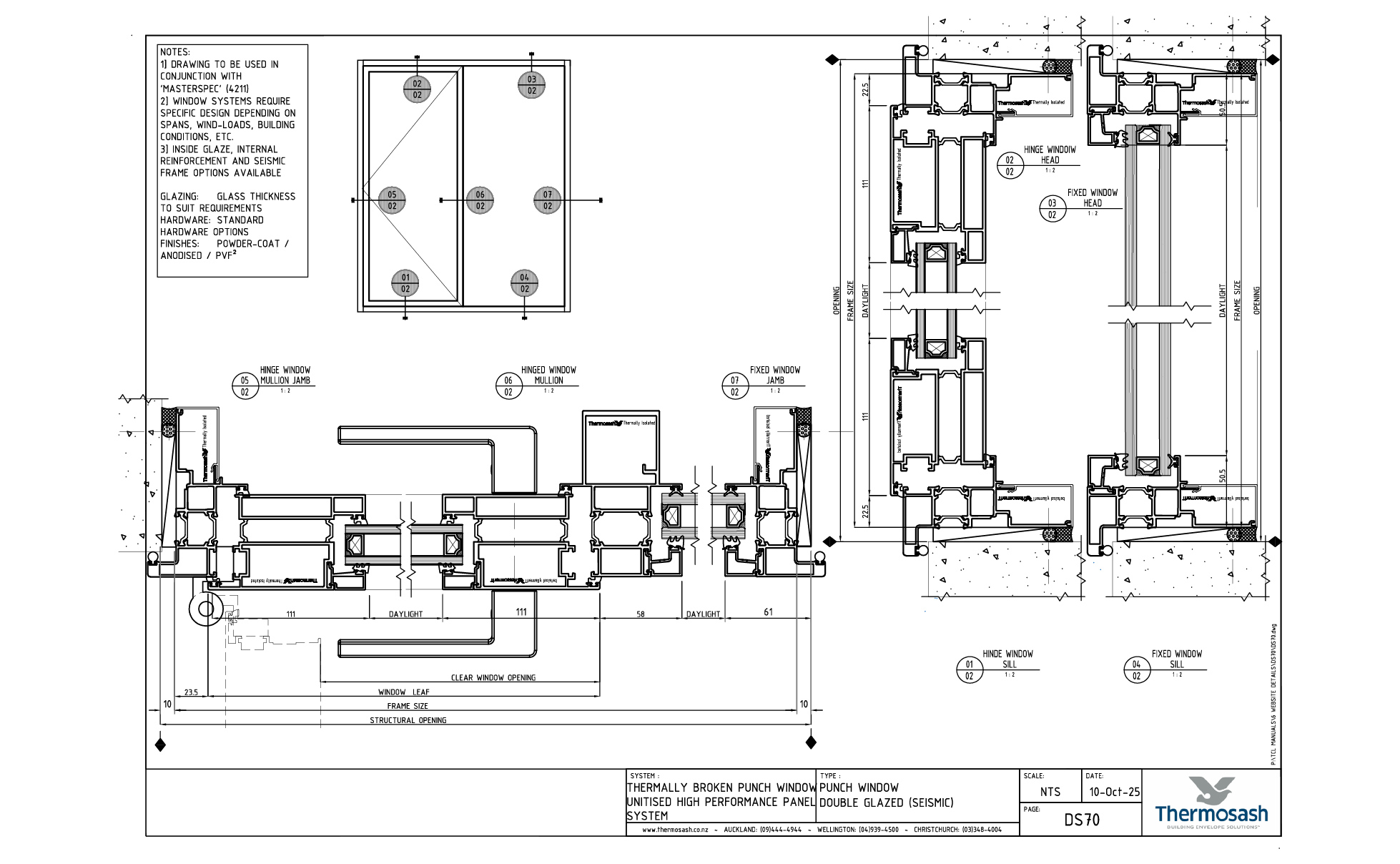 CAD Download - DS-70TB Thermally Broken - Hinged Door