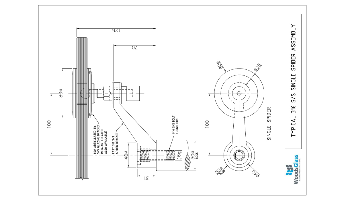 CAD Download - One Arm Node Spider Assembly