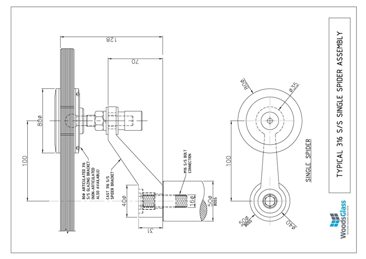 CAD Download - One Arm Node Spider Assembly