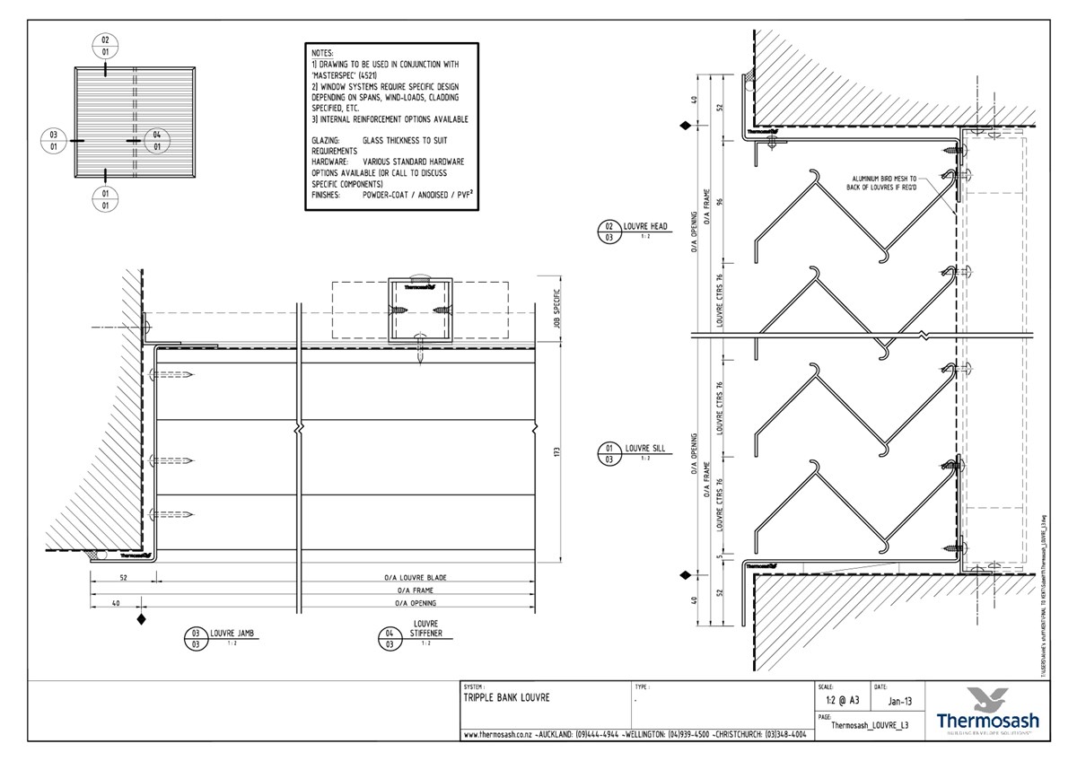 CAD Download - Triple Bank Louvres