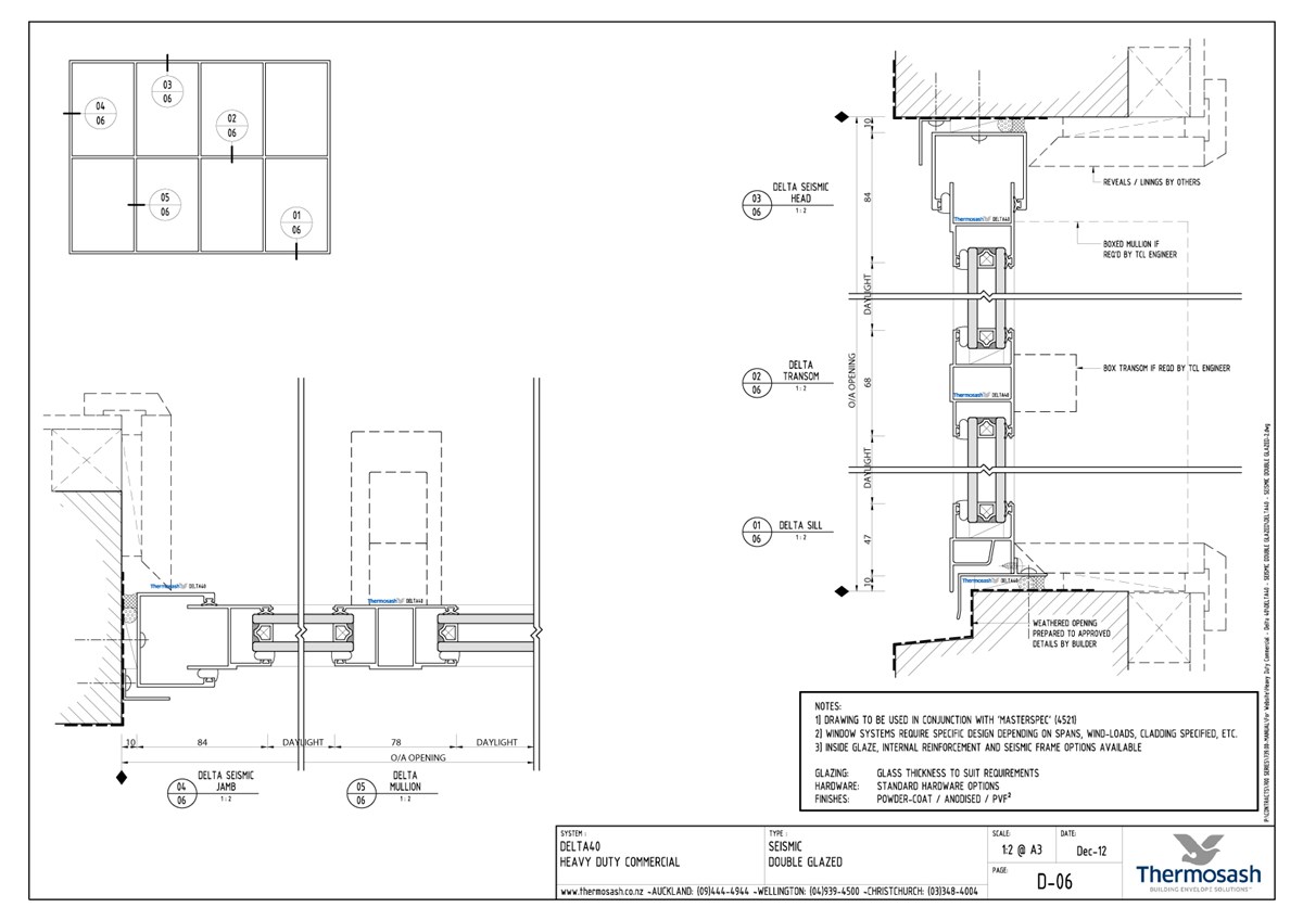 CAD Download - Delta 40 Commercial - Seismic Double Glazed
