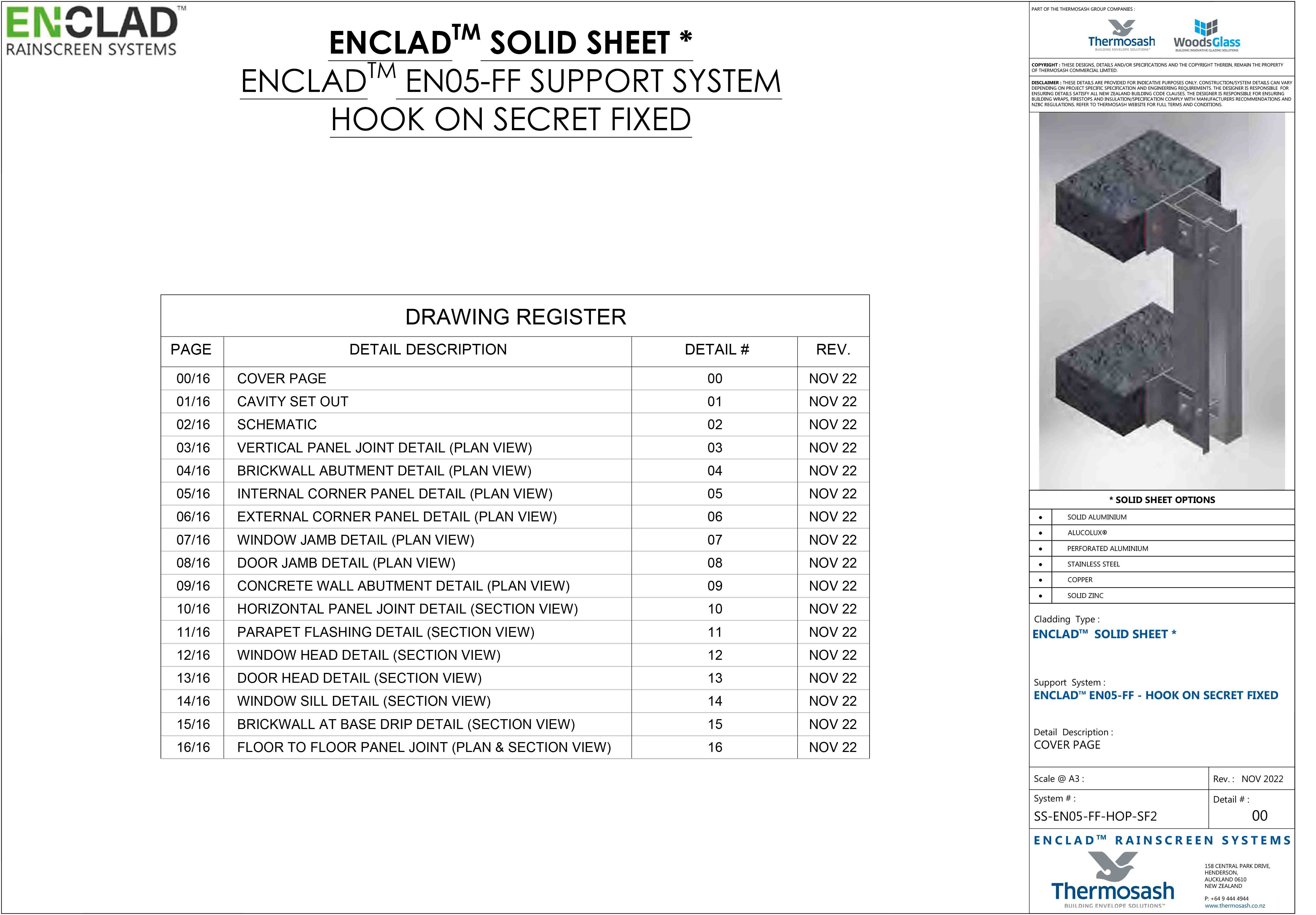 CAD Download - Sheet Metal Cladding Support - EN05-FF