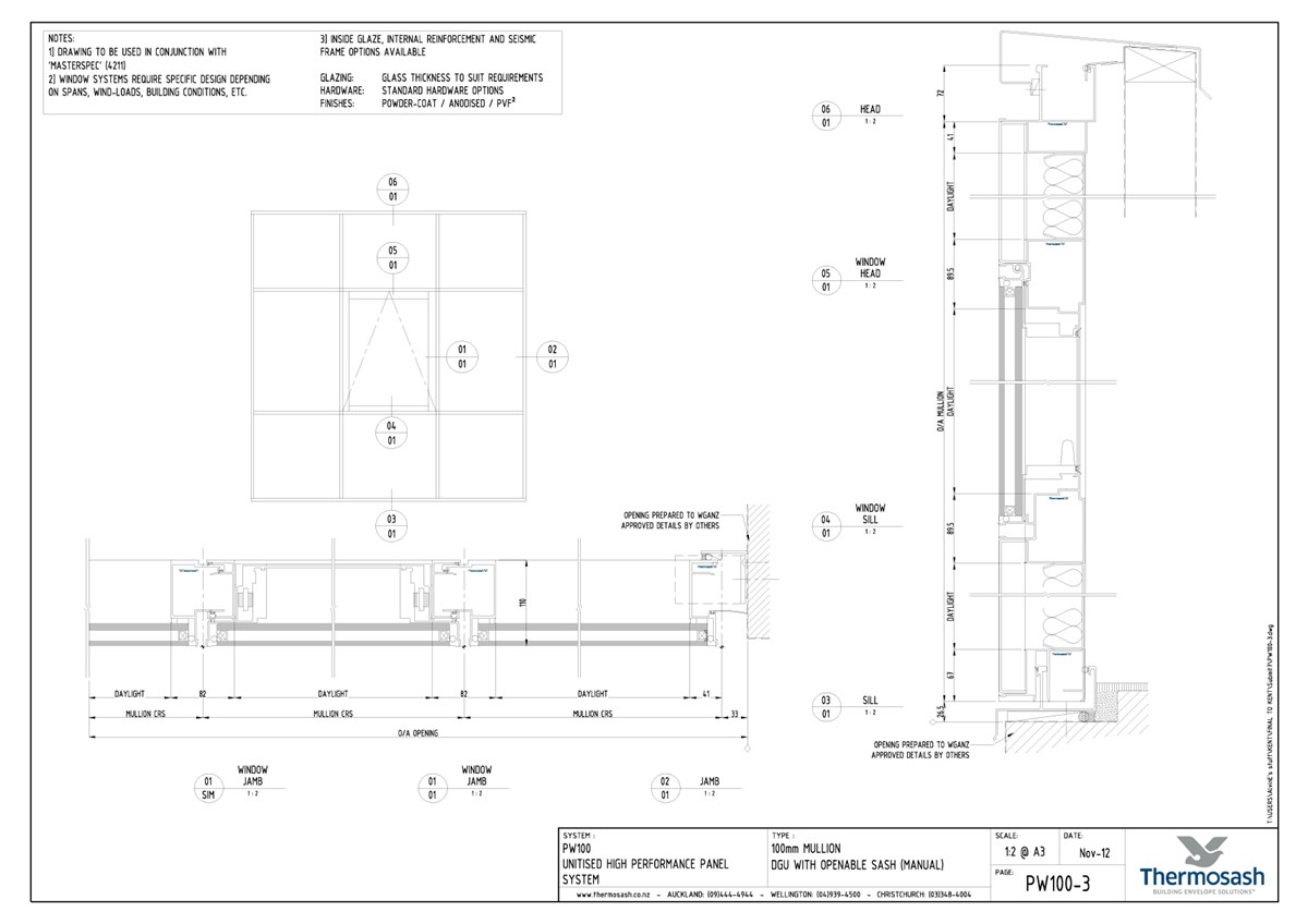 PW100 Downloads | Thermosash Building Envelope Solutions