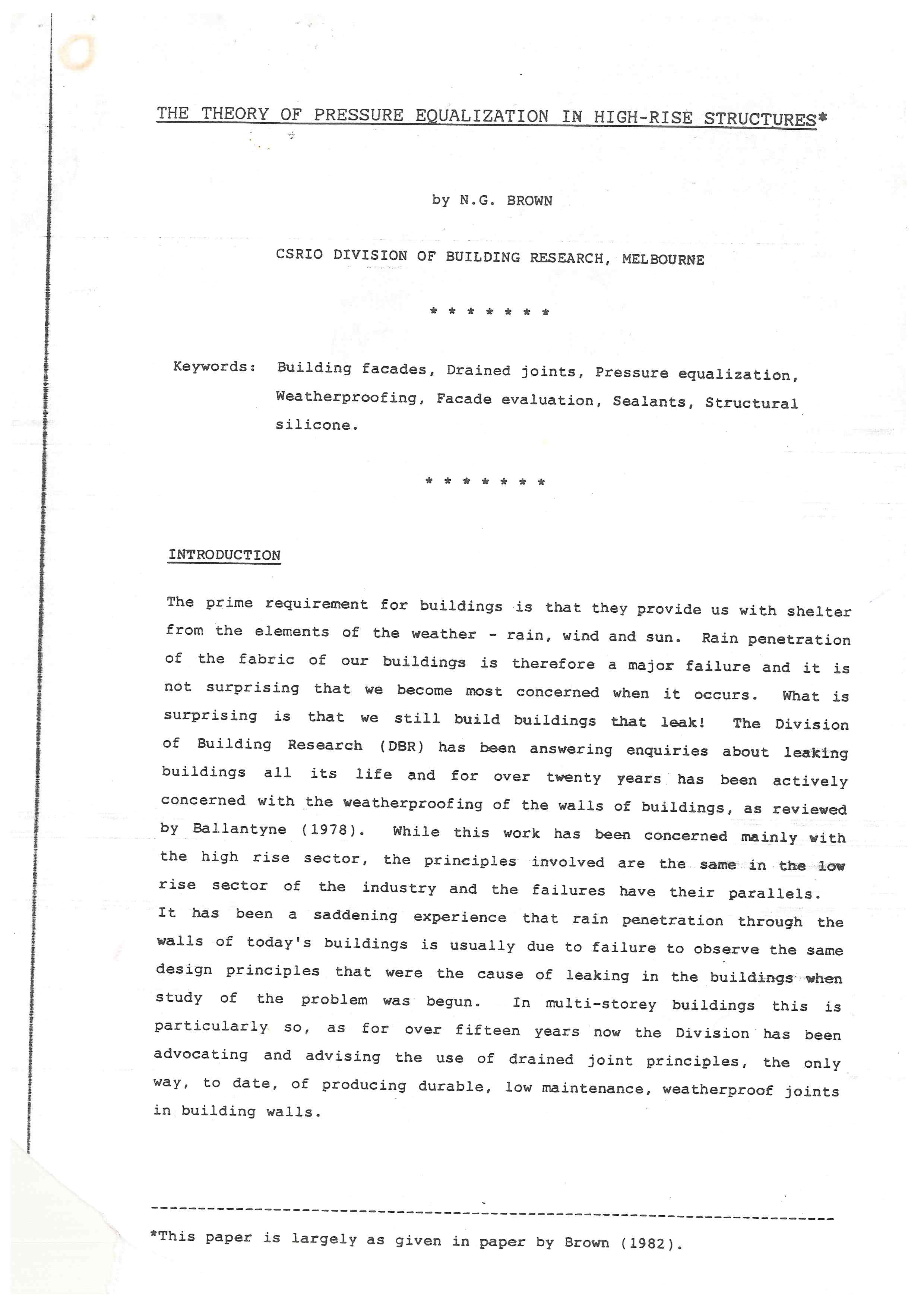 The Theory of Pressure Equalization in High-Rise