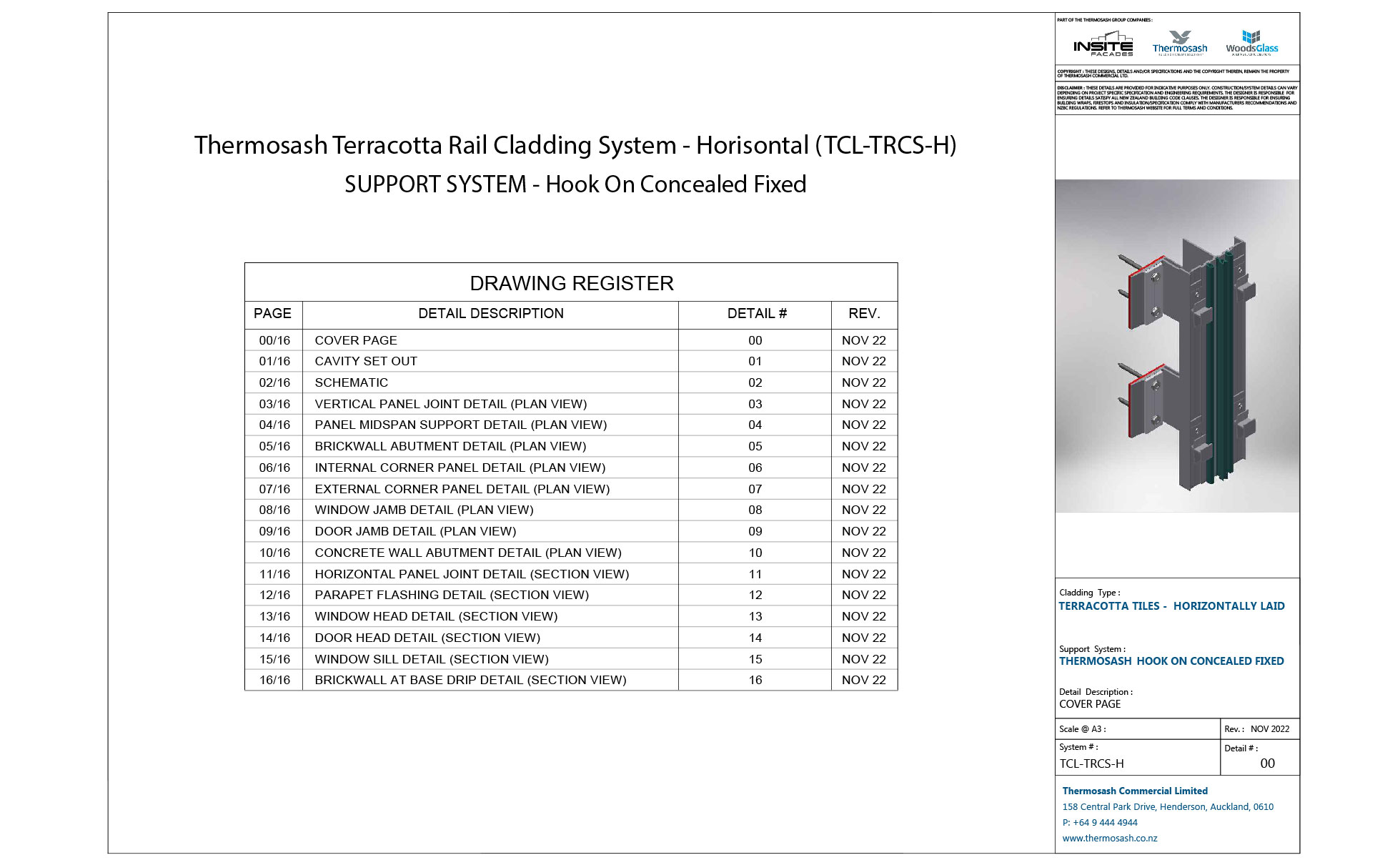 CAD Download - Terracotta Horizontally Laid 