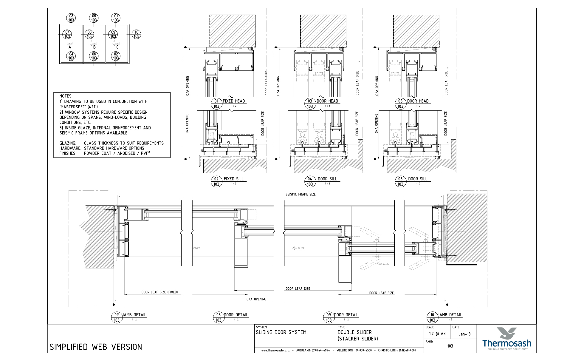 CAD Download - Sierra Apartment Suite - Double Stacker Slider