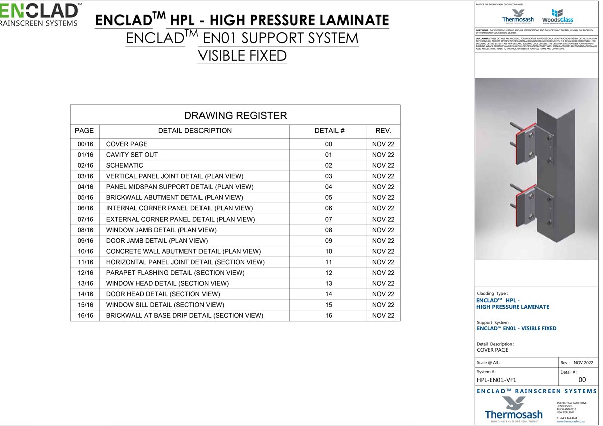 CAD Download - High Pressure Laminate Support - EN01